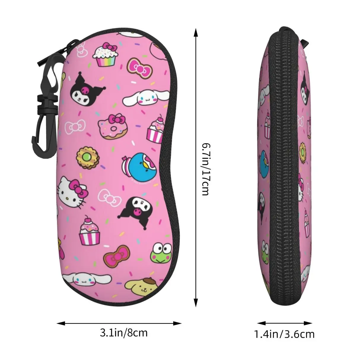 Hello Kitty Soft Shell Ultra-Light Eyewear Case - กระเป๋าใส่แว่นตาป้องกันรอยขีดข่วนและประหยัดพื้นที่สําหรับการผจญภัยกลางแจ้ง