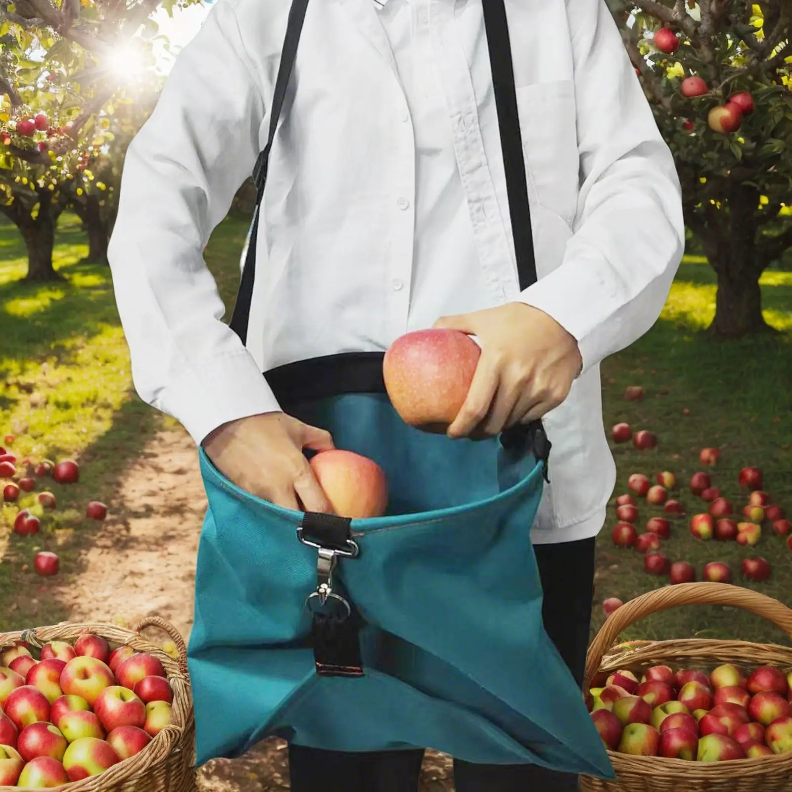 

Harvest Apron Fruit Harvesting Pouch Heavy Duty Quick Release Gardening Apron For Weeding Fruit Vegetable Picking Garden Farm