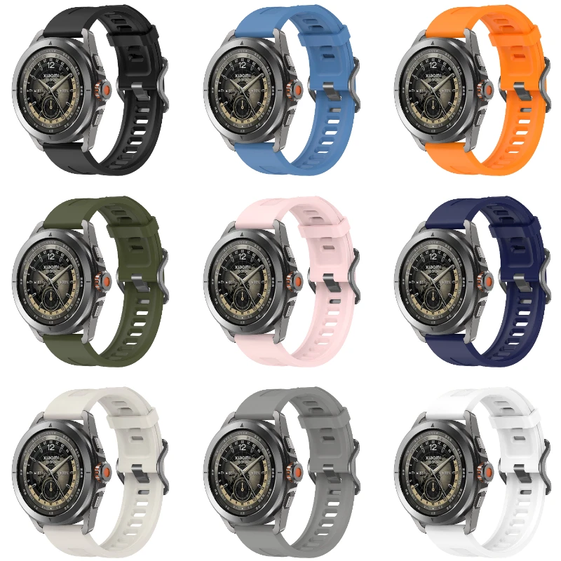 22 مللي متر سيليكون حزام ل Xiaomi ساعة S4 S3 S2 S1 الرياضة اللون الأصلي حزام الساعات سوار إكسسوارات ل Mi ساعة 2 برو حزام