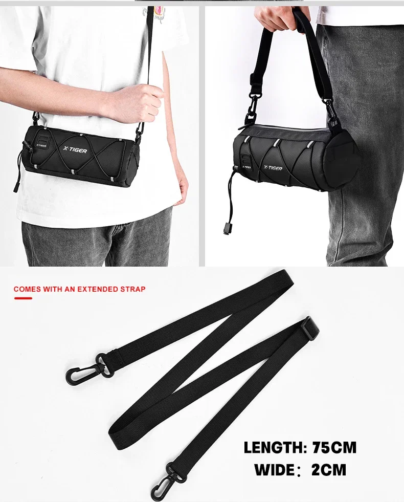 X-TIGER Fahrradtaschen Lenker Mehrzweck Schulter Sicherheit Wasserdicht MTB Rennrad Rahmen Schlauchtasche Umhängetaschen Fahrradtasche – Detail 5