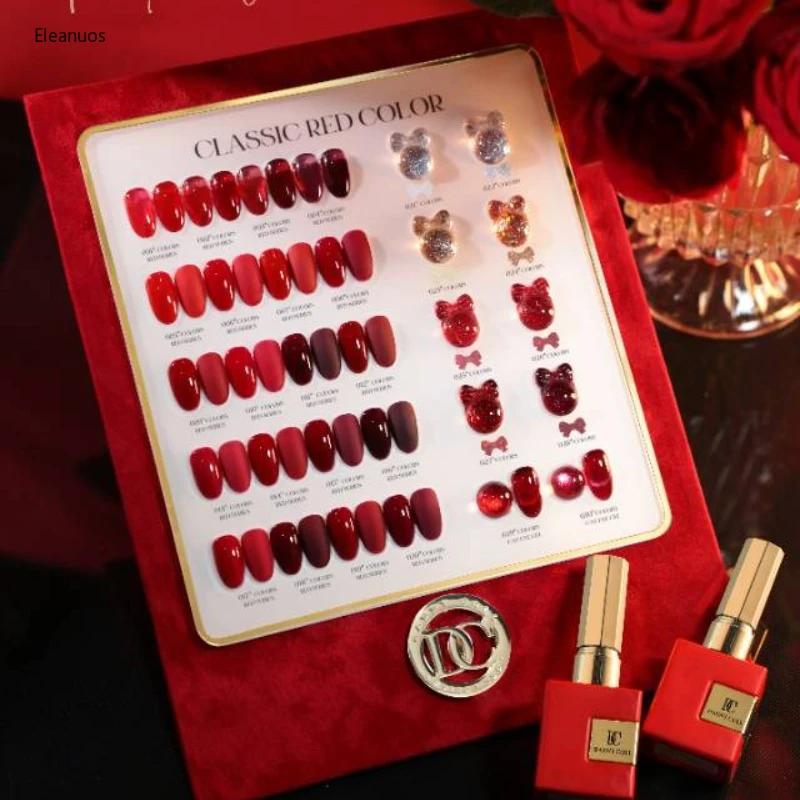 Dannycoll TPO/HEMA/TMPTA gratuit 30 pièces automne hiver marron rouge Gel vernis à ongles ensemble avec carte de couleur coréen tremper UV LED Gel 15ml