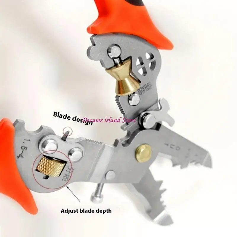 Strumento ergonomico da 10 in 1 stripper per cavi elettrici con bloccante sicurezza HX6C