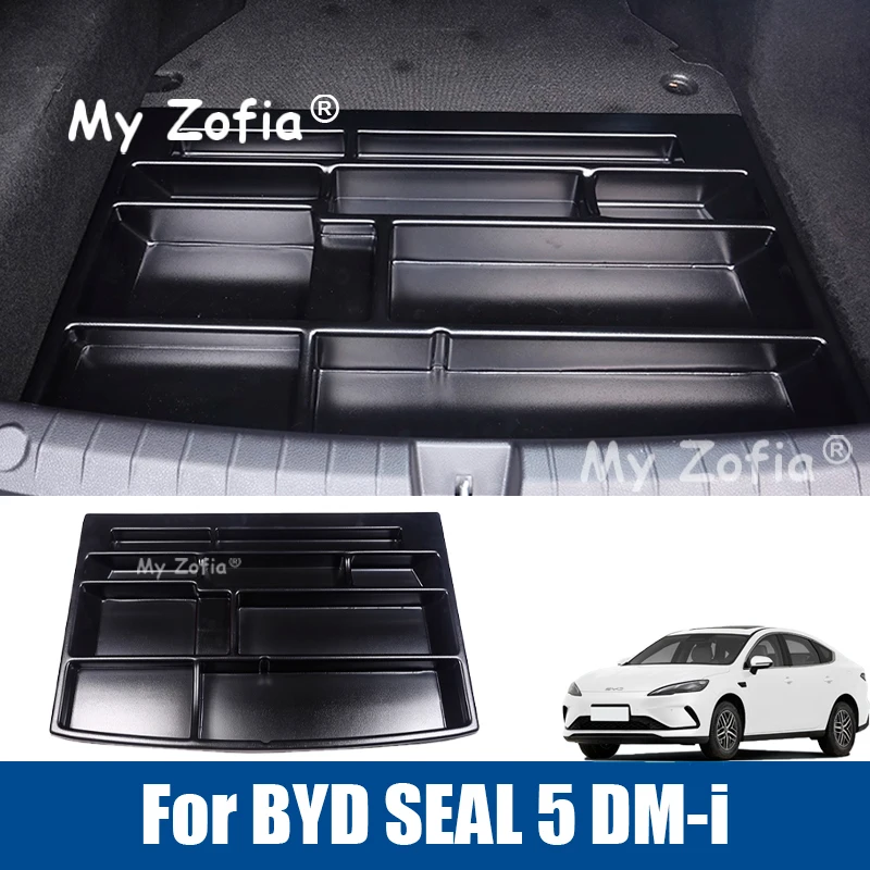 

For BYD SEAL 5 DM-i 2025 2026 Car Trunk Storage Box Organizer Large Box Organize Car Repair Tools Debris Boxes Accessories