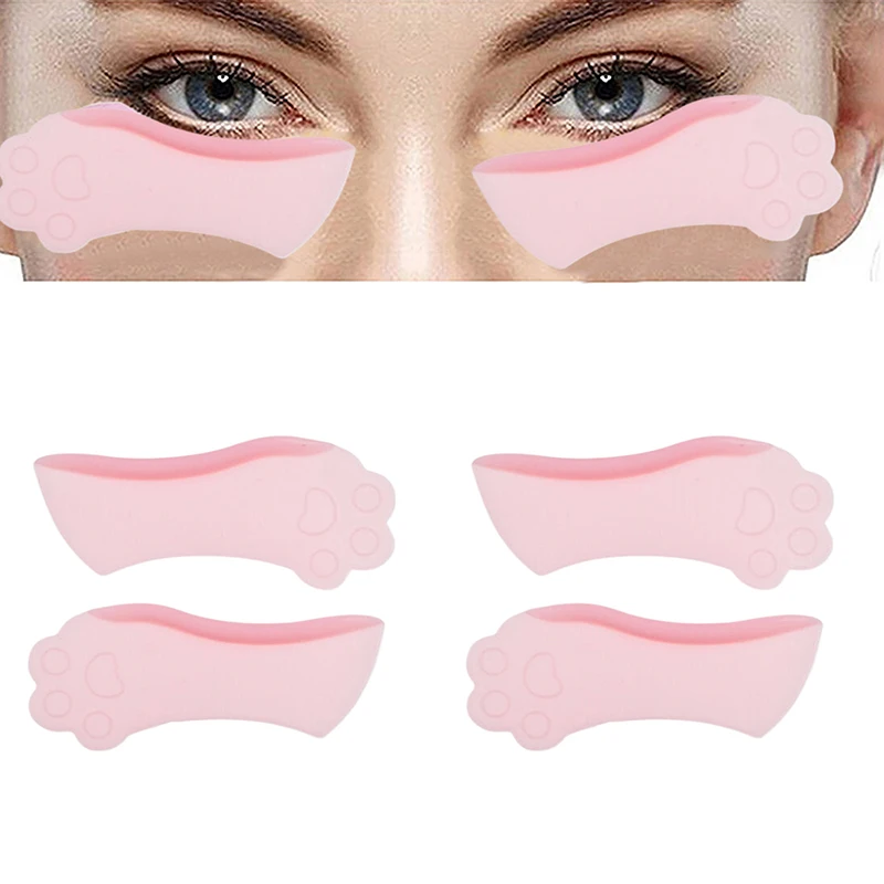 1 paire de tiges de cils applicateur de cils de levage 3D Silicone recourbe-cils outil de greffage tampon de permanente de cils inférieurs