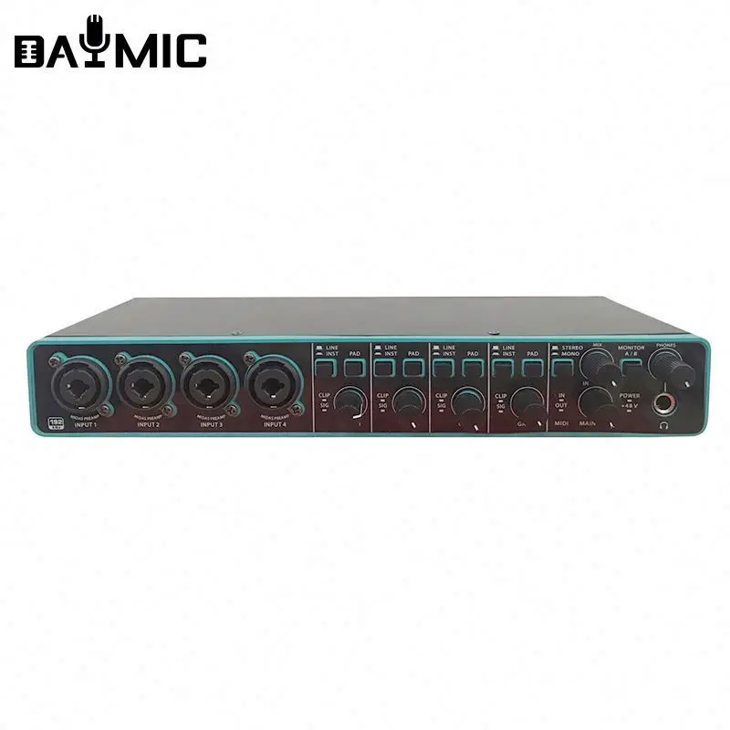 

AOSHEN DM404 PC Computer Sound Cards 4 In 4 Out Sound Card 96khz 24bit Interface Audio USB Interface De Audio 4 Canais