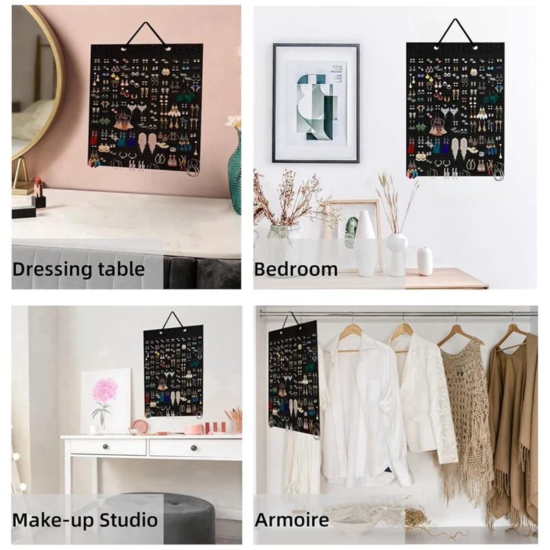 Hanging Earring Holder Organiser, Brooch Pin Display Board Stud Earring Organisers Storage Earring Holder Organizer Wall