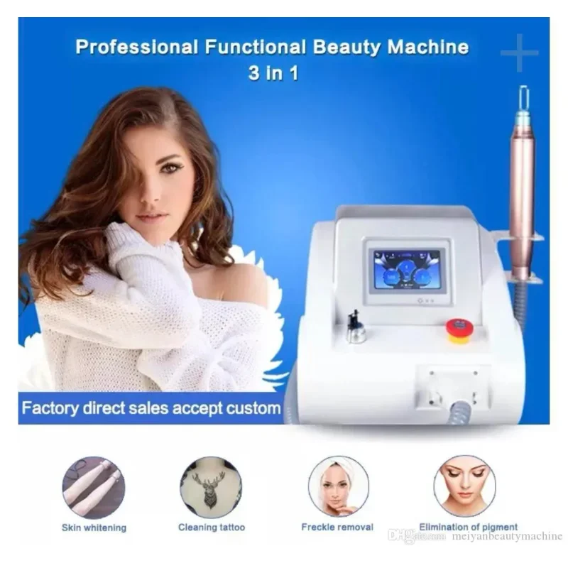 Picosecond For Salon Age Spots Tattoo Removal Skin Damage Laser Facial Beauty Machine With 1064 532 755Nm