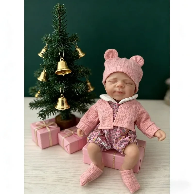 30cm  Reborn Cute Small Doll Pascale  with Rooted Eyelashes Mouth Can Open