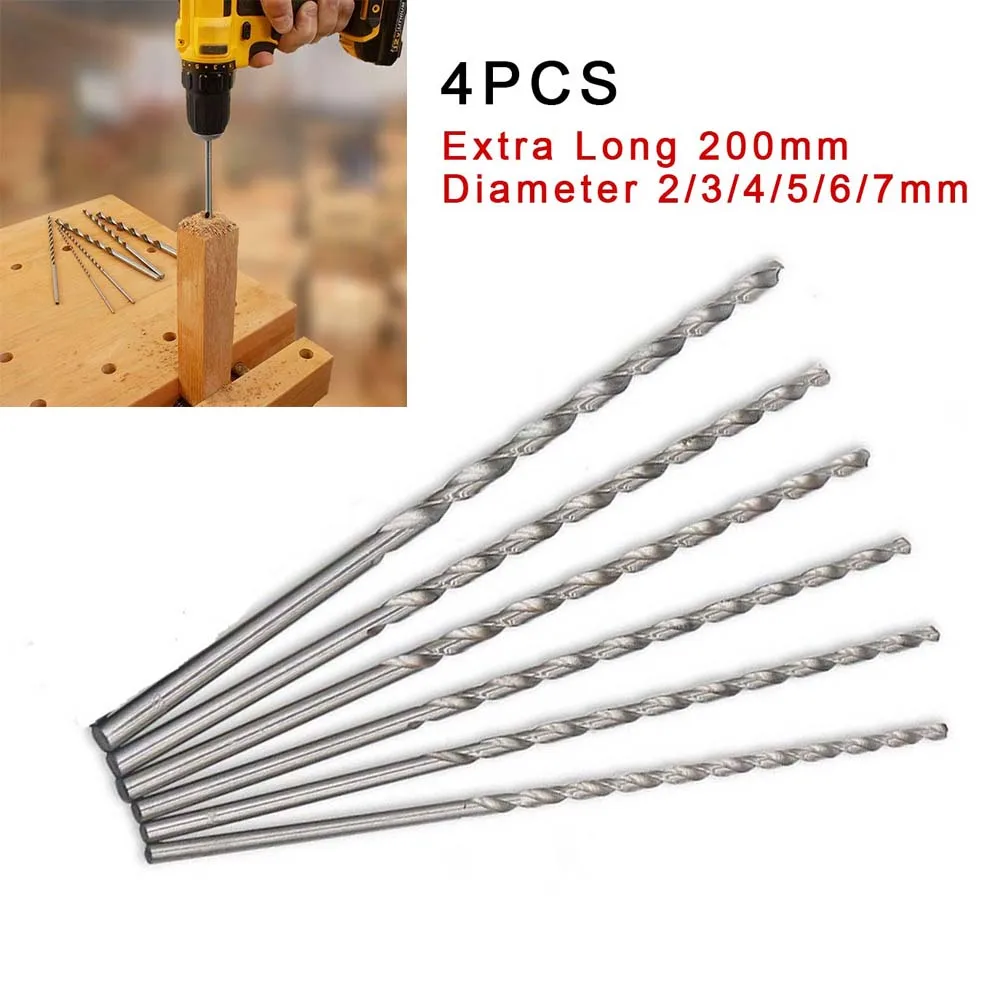Imagem -02 - Broca de Aço de Alta Velocidade 200 mm Extra Longo Mini Broca Torção Buraco Saw Ferramentas de Perfuração de Metal Broca mm mm mm mm Milímetros Milímetros Peças
