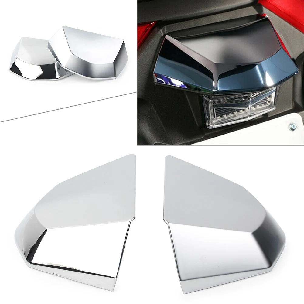 2 Stuks Goldving Gl1800 Chroom Motorfiets Kenteken Licht Deksel Cover Voor Honda 2018 2019 2020 2021 Gl 1800 Gouden Vleugel Tour