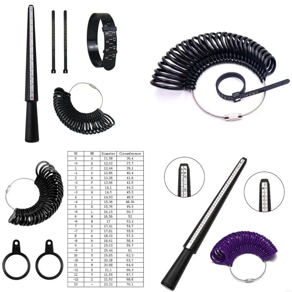 

Ring Bracelet Measurement Set Jewelry Making US Ring Size Gauge and Belt