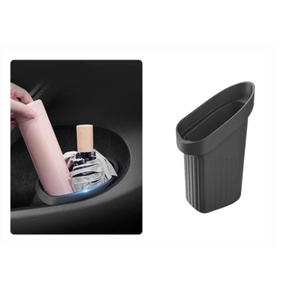Car Storage Box For TESLA New Version For Model 3/Y Door Silicone Trash Bin Slot Storage Box 21*14*9.8cm Versatile Storage
