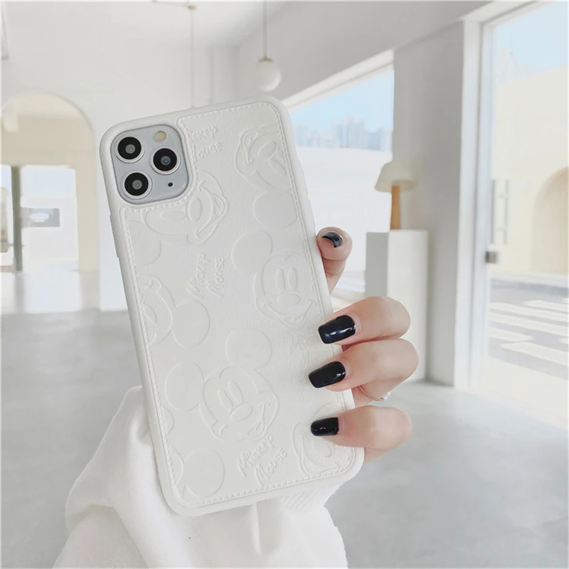 Funda blanda de silicona TPU para iPhone, carcasa anticaída, Disney, Mickey, Minne, 12 Pro, 11 Pro, XS, Max, X, XR, 7, 8 Plus