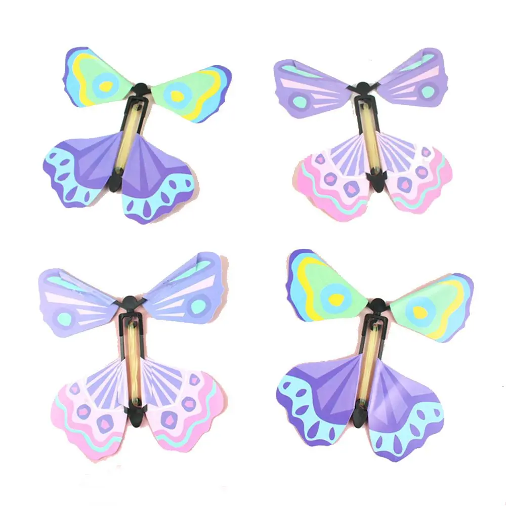 Butterfly Card Magic Toy Flying in the Book Fairy Rubber Band Powered Wind Up Great Surprise Birthday Wedding Card Gifts