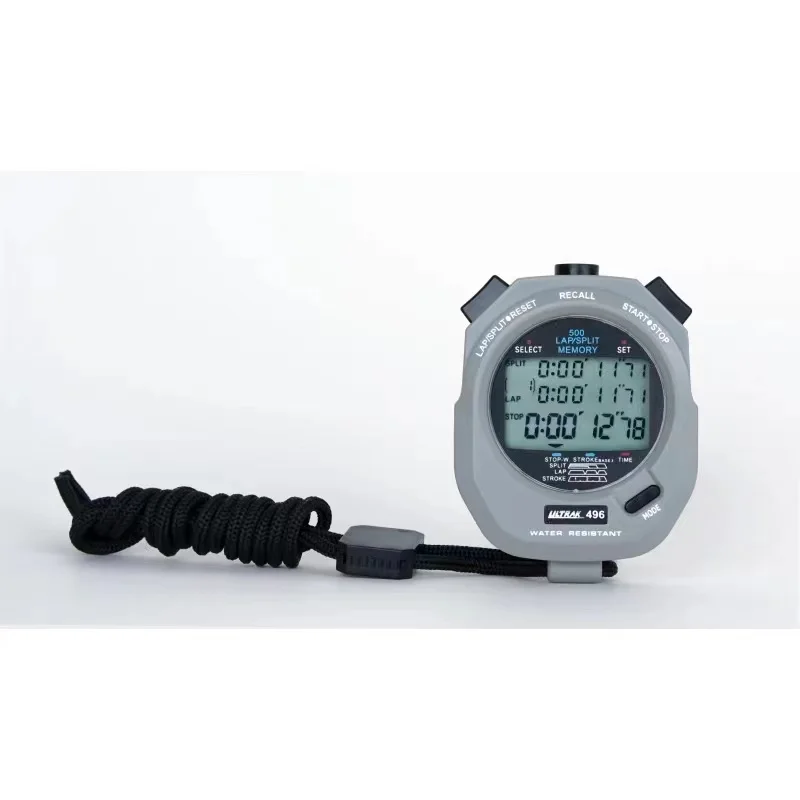 

500 memory electronic digital stopwatch:
