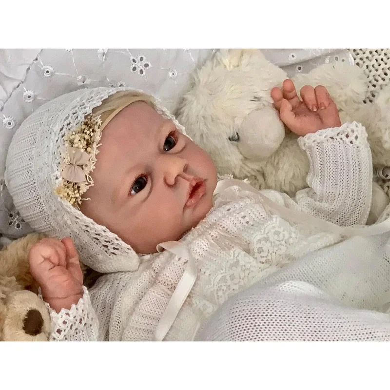 EVI-Reborn Butter Soft Body pour nouveau-né, Soft Touch, Cuddly Baby, Multiple Layers Painting, 3D Skin, Lifelike, 48cm