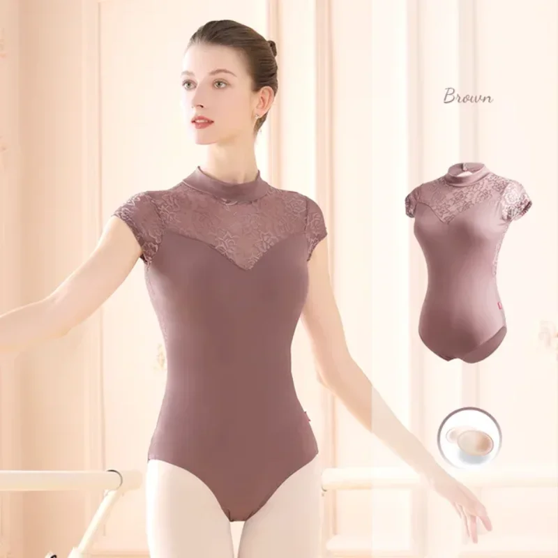 

Justaucorps de ballet pour femmes, costume Aqdrums, costume de danse pour adultes, dentelle, épissure, vêtements de danse