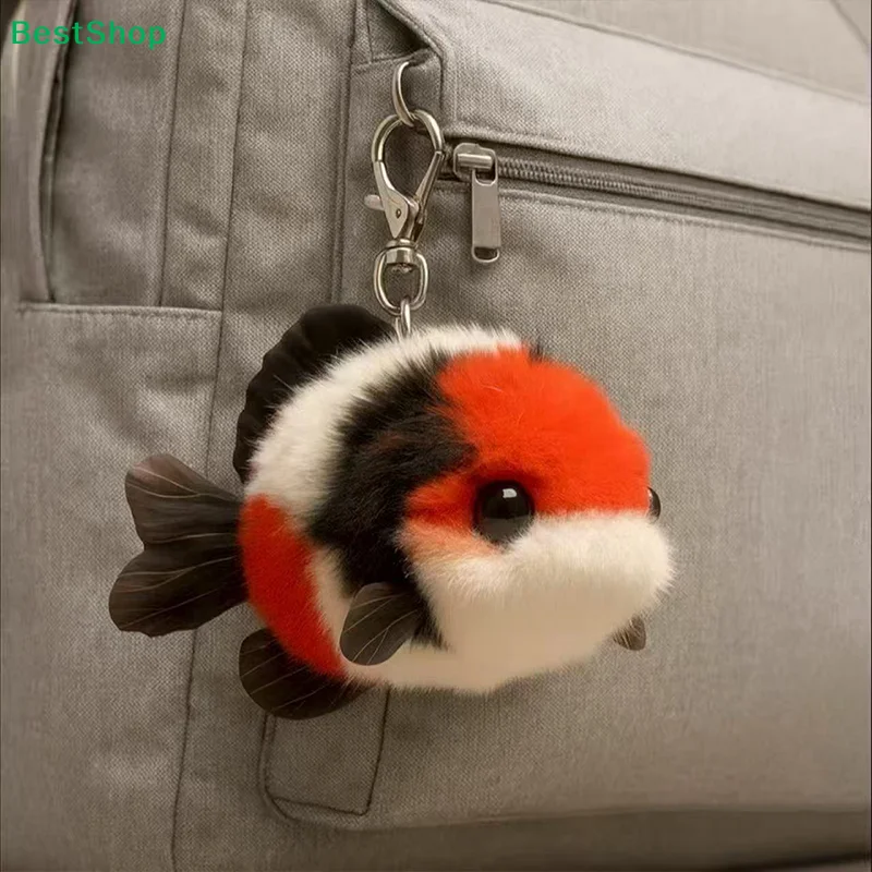 ♥ Plüsch-Koi-Fisch-Schlüsselanhänger – süßer bunter Fisch-Stofftier-Anhänger für Rucksack, Tasche und Schlüsseldekoration