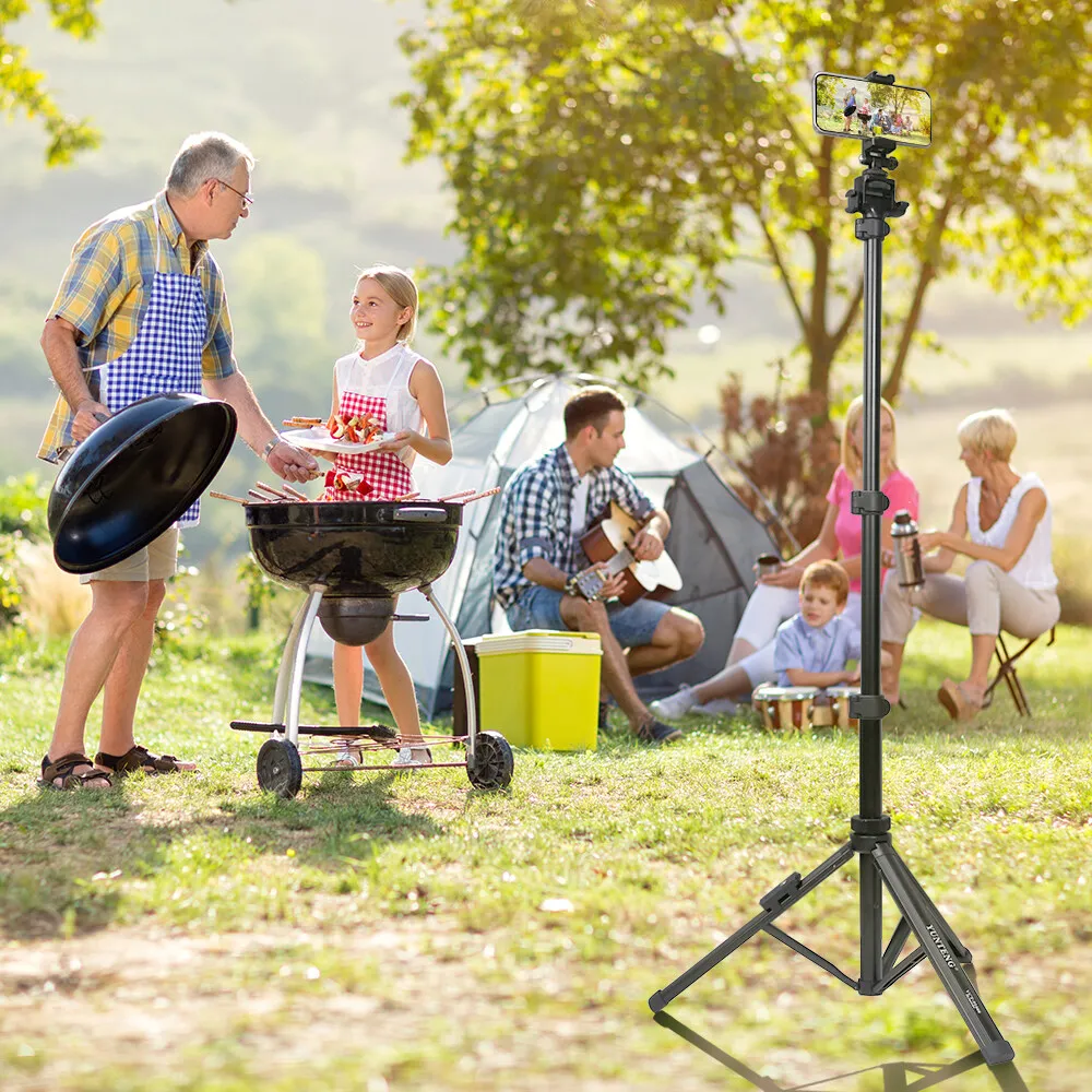 Bluetoothリモコン付きの調整可能な自撮り棒,携帯電話とカメラ用の軽量三脚,オールインワン,デジタル一眼レフ,セレフォンアクセサリー