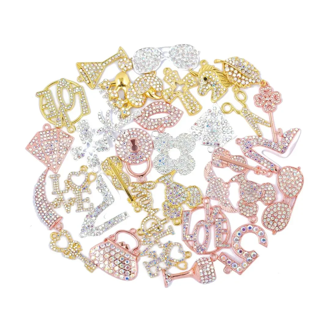 35pcs Mixed Colorful Delicated Charms picked at random For Women DIY Jewelry Accessories Purse Bowknot Perfume High heel Shoe