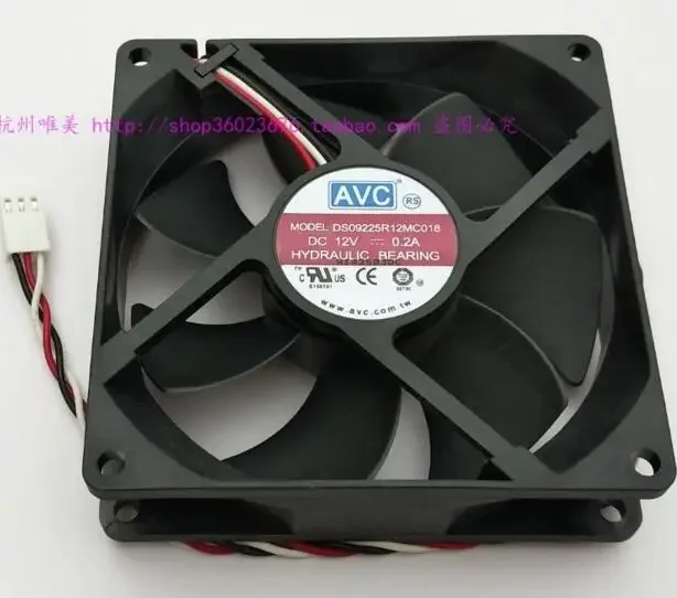 

AVC 9025 9cm Hydraulic Fan, DS09225R12M, C018, 12V, 0.20A, 3 Line, Wholesale