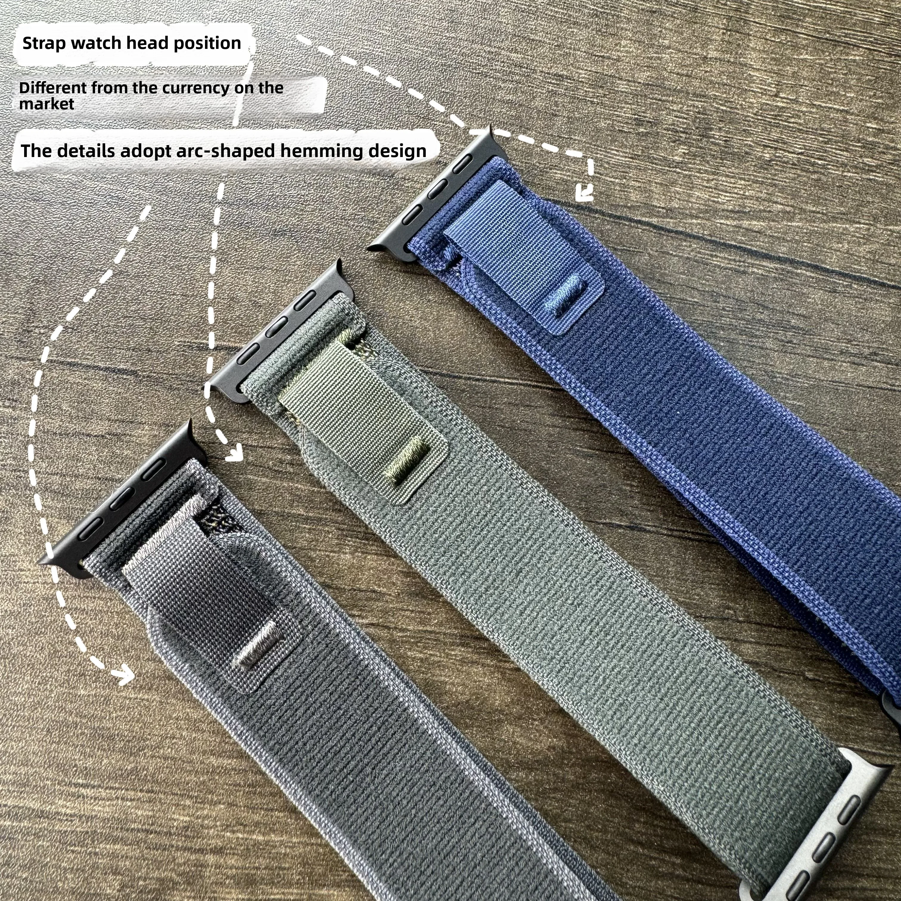 For the Apple Watch Ultra2 S10/8 9 se titanium connector ring strap 46mm 49mm highend strap for summer waterproof outdoor sports