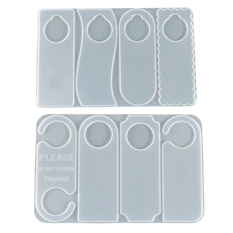 

DIY Resin Crystal Epoxy Door Number Plate Mold Signs Welcomes Hanging Tags Doorplate Casting Silicone Mould N0HE