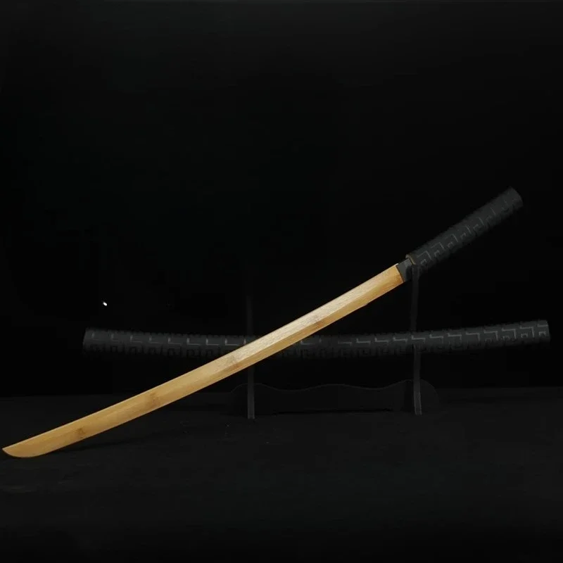 

Bamboo Knife with Sheath Iuhe Japanese Samurai Blade Swordsmanship Solid Wood Training Practice Drawing Cos Animation 100cm