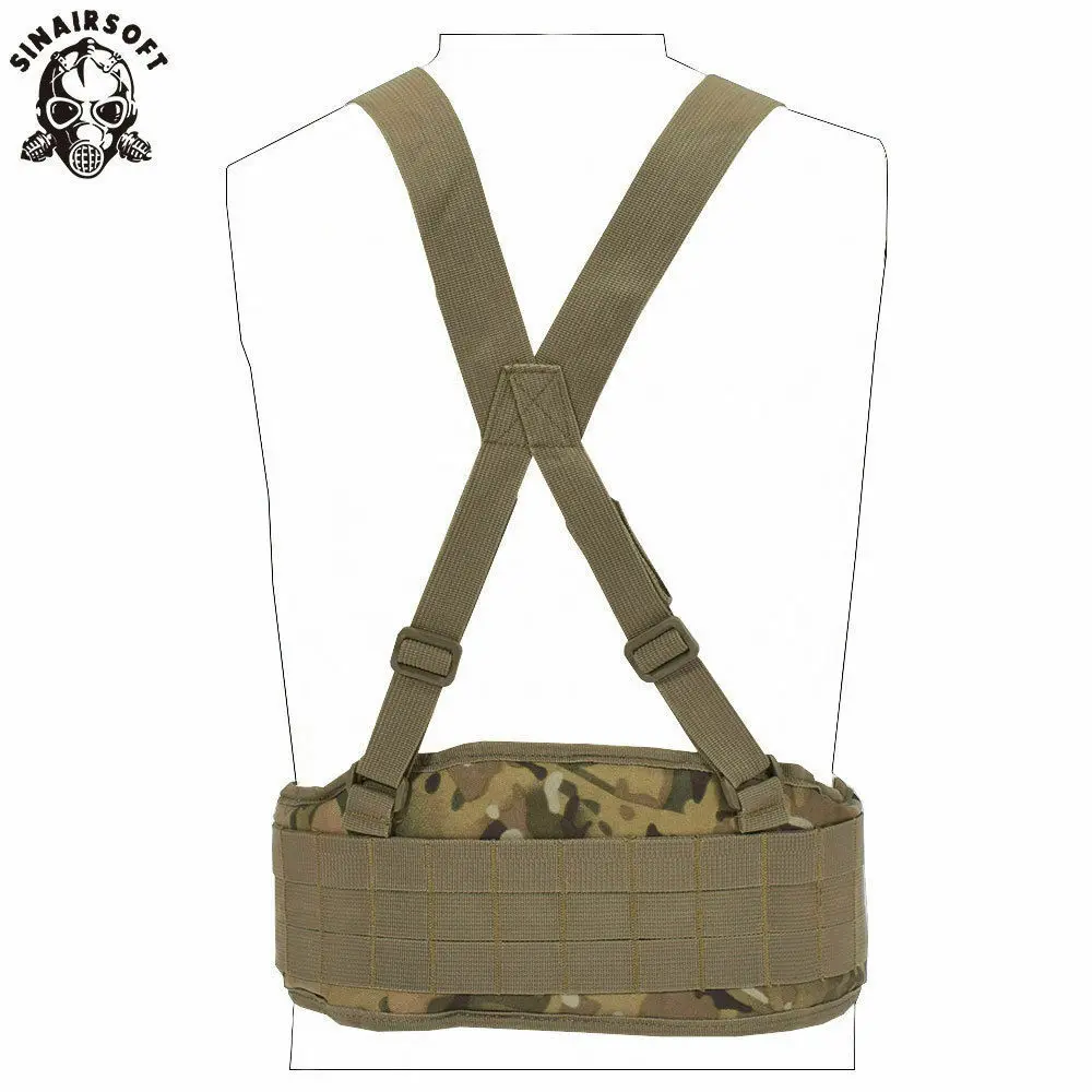 Tactical Vest Molle Belt Men\'s Special 1000D Nylon Airsoft Hunting Convenient Combat Girdle EAS H-shaped Adjustable Soft Padded