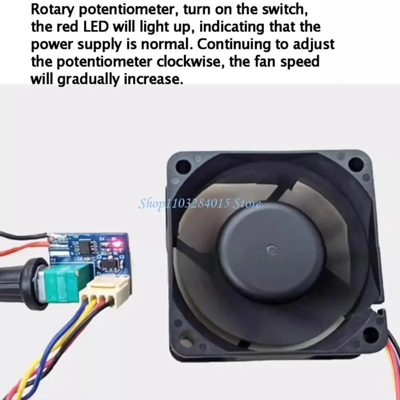 R6FF Precise 4 Pin Fan Speed Regulator, 12V Cooling Control for Computer Case Heat Management