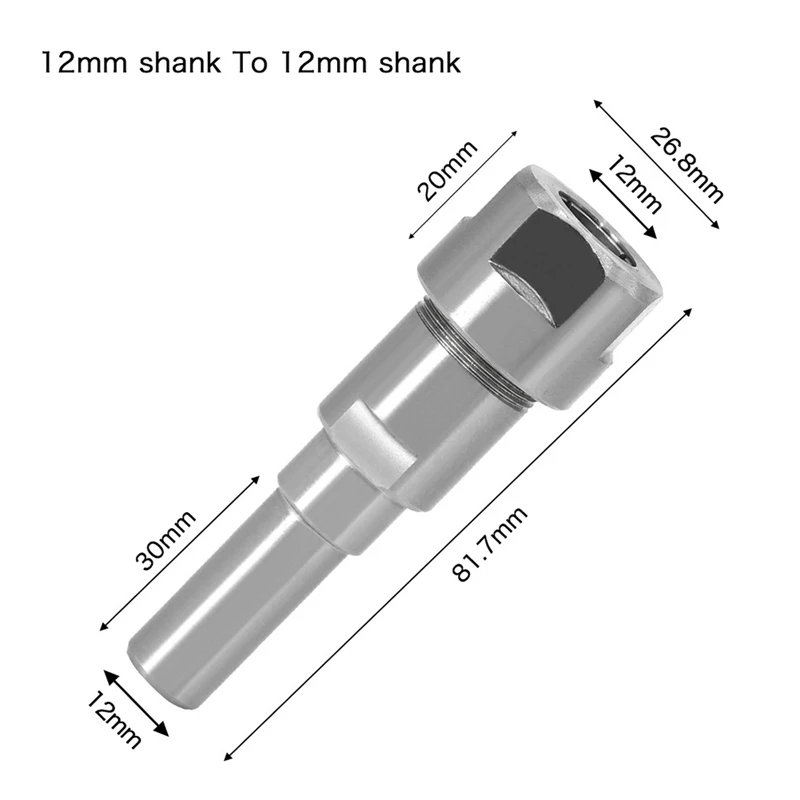 Router Bit Extension Rod Wood Milling Cutter Tool Holder Collet Engraving Machine Extension