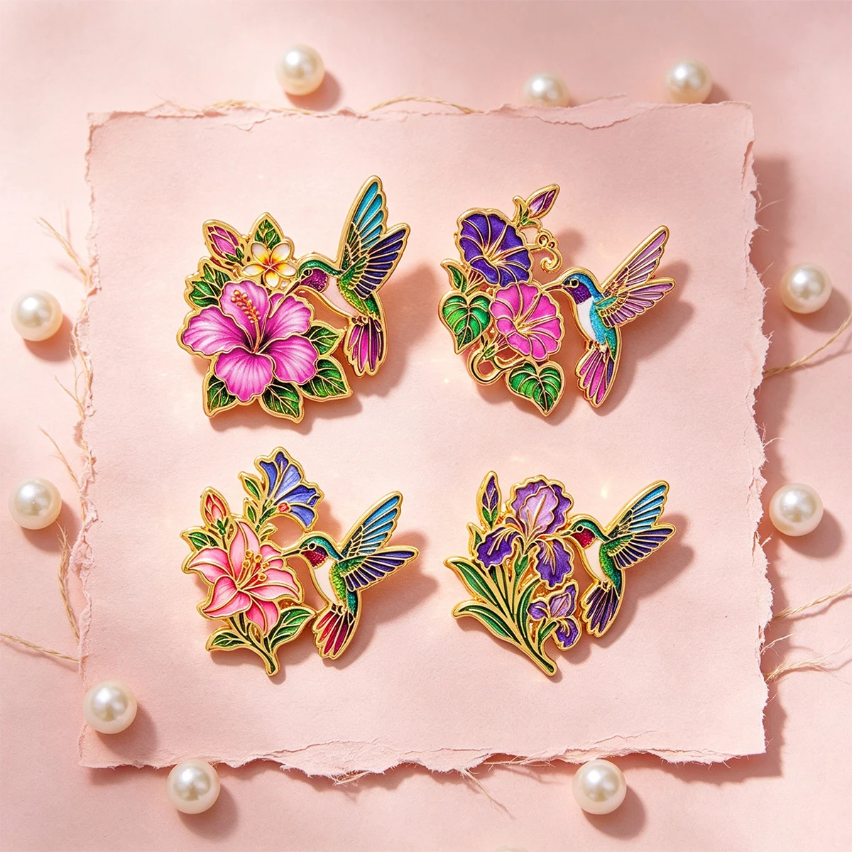 Florale Kolibri-, Schwarzkatze – Flower Frog Pin Bewertung und Preis