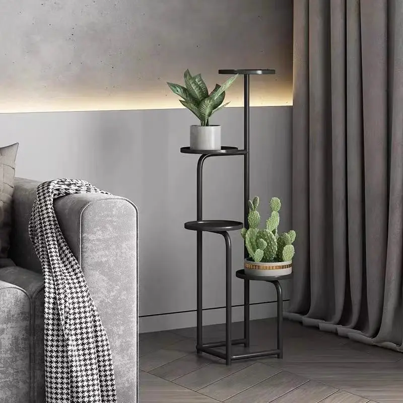 Nordic wrought iron flower rack living room floor-to-ceiling balcony multi-layer frame flower rack very simple modern creative