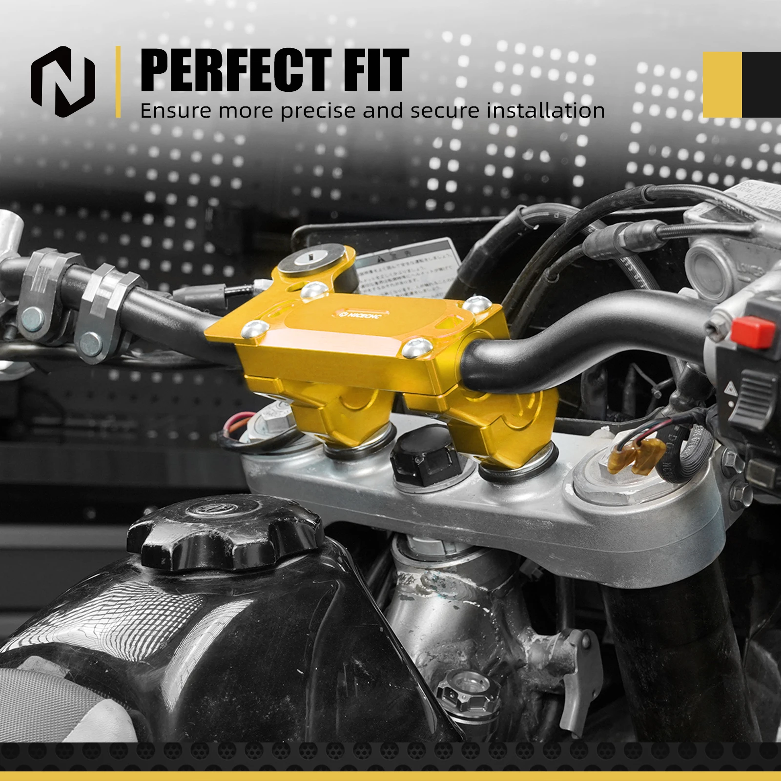 NICECNC For 2024 Suzuki DRZ400SM DR-Z400SM DR-Z400 SM 2005-2024 Motorcycle Handlebar Bar Riser Mount Clamp Offset Adapters Kit - Image 3