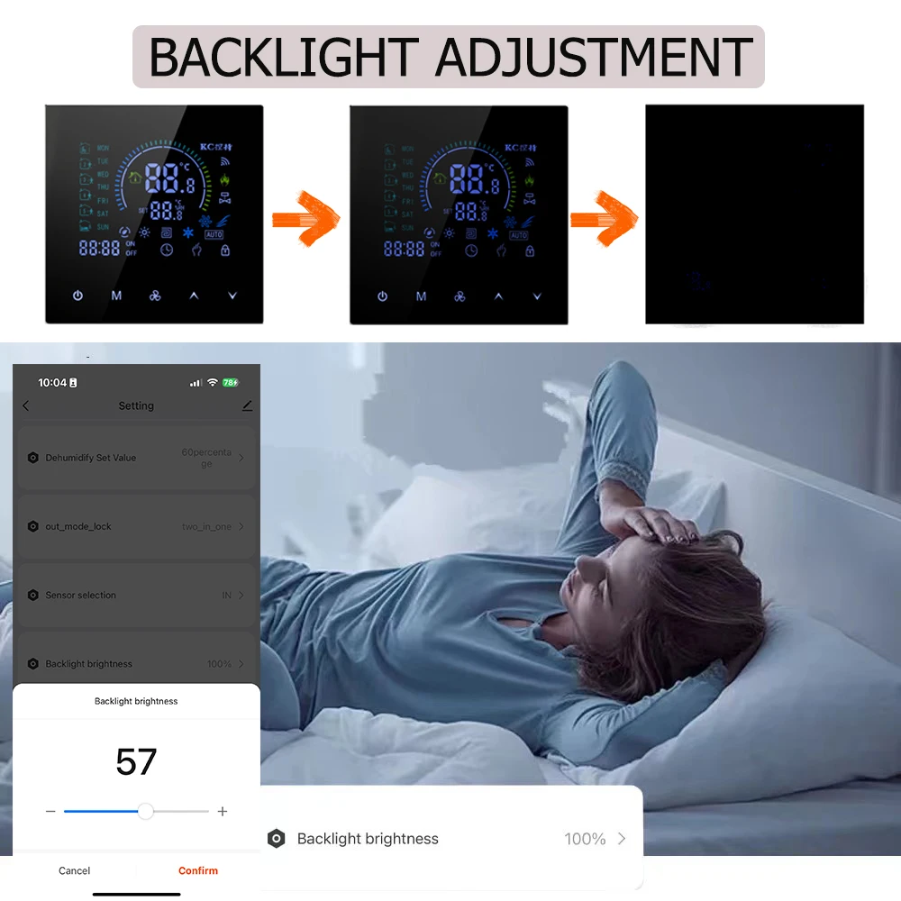 Tuya-Aire acondicionado inteligente 2 en 1, termostato de Control Dual TRV, Control remoto por voz y temperatura, WiFi