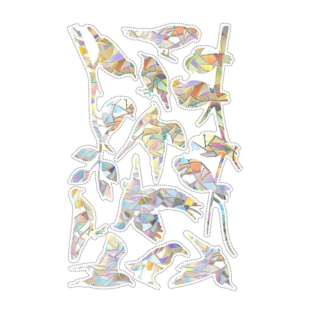 Prismatic Decals 1.1 Inches To 9.8 Inches Bird Window Clings Diverse Size Selection Easy Application And Removal