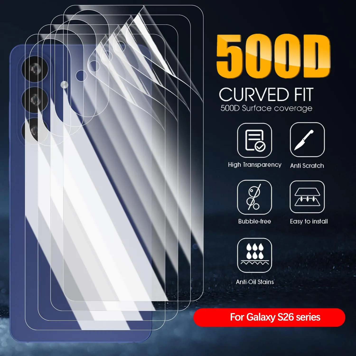 

1-5PCS Back Hydrogel Films for Samsung Galaxy S26 S26Plus S26Ultra 5G HD Clear Soft TPU Protective Film Cover Not Glass