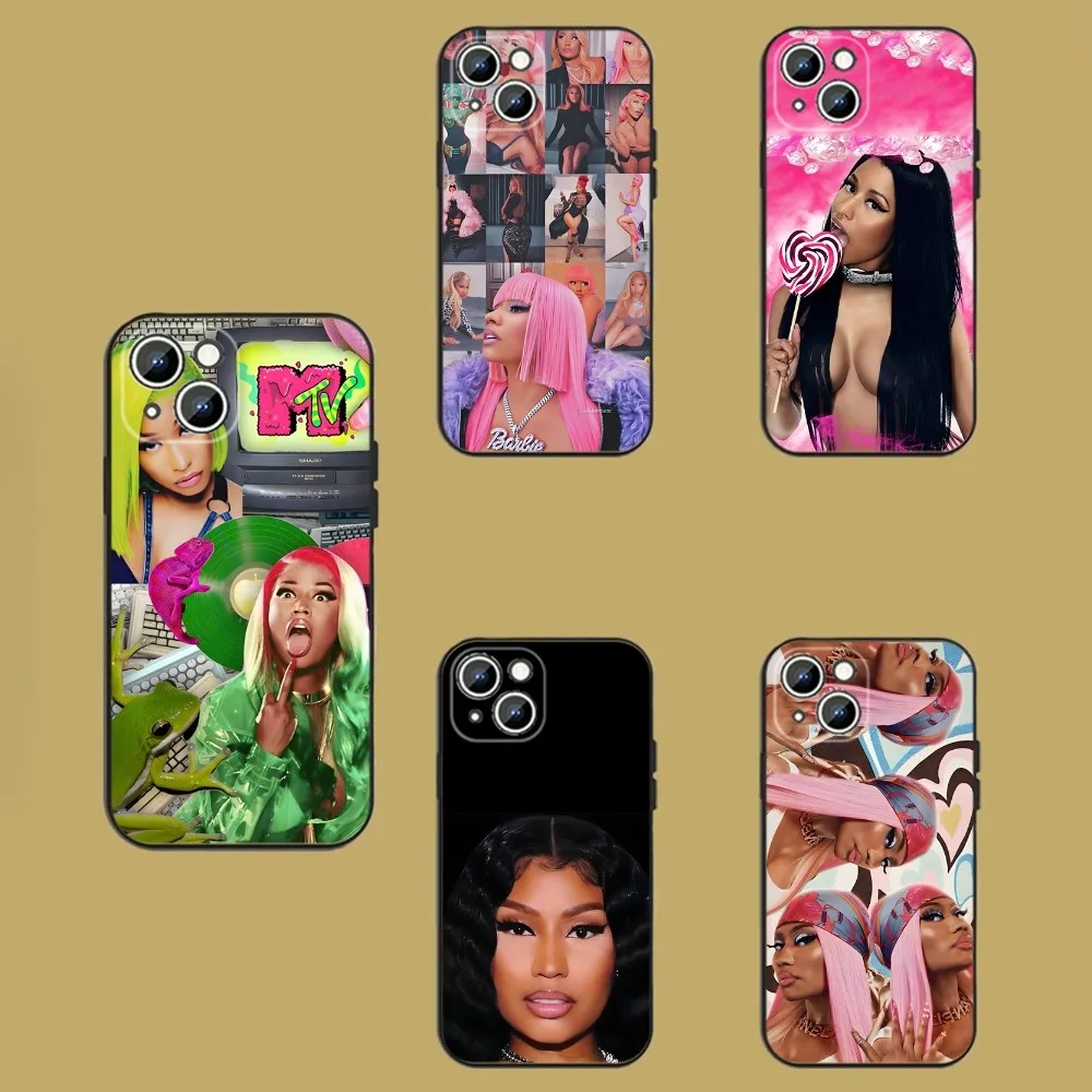 Nicki M-Minaj Rapper   Phone Case For iPhone 15,14,13,12,11,Plus,Pro Max,XS,X,XR,SE,Mini,8,7 Soft Silicone Black Cover