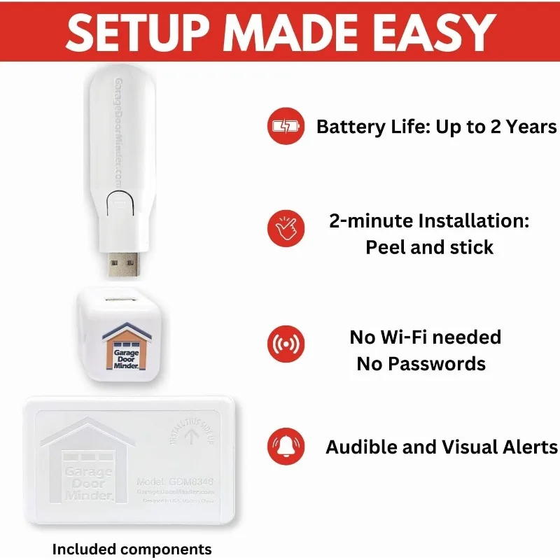 Installs in Two Minutes! No Wi-Fi. in-Home Monitor & Alert System. Great for Seni