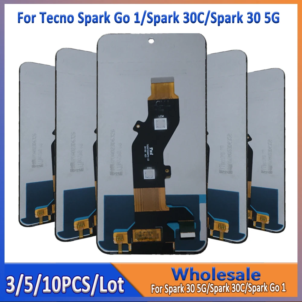 

Wholesale 3/5/10 Pieces/Lot For Tecno Spark Go 1 LCD For Spark 30C Screen Assembly With Touch Digitizer Spark 30 5G Display
