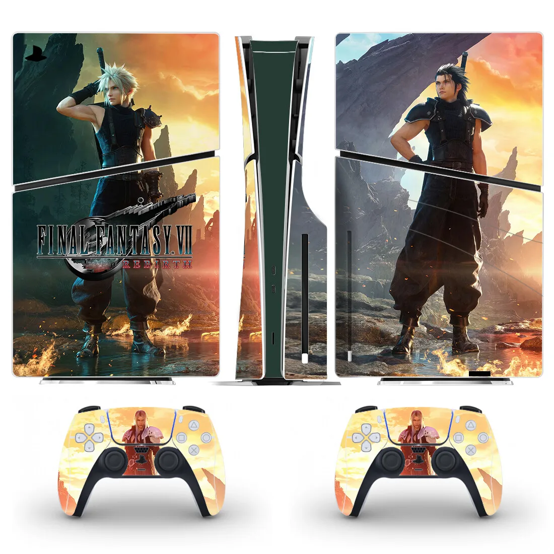 Final Fantasy Rebirth PS5 Slim Disc Skin Sticker Protector Decal Cover for Console Controller PS5 Slim Disk Sticker Vinyl