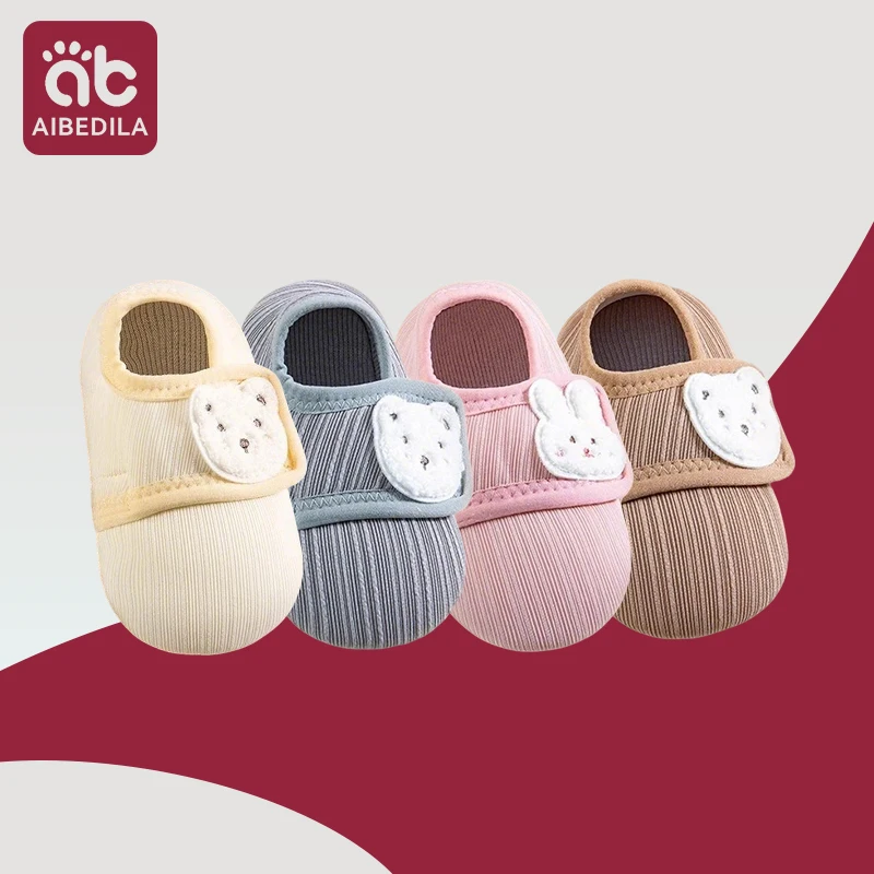 

Baby Anti-slip Socks Newborn Warm Crib Floor Shoes with Rubber Sole for Children Boy Toddler Foot Girl Infant Cute Kids Slippers