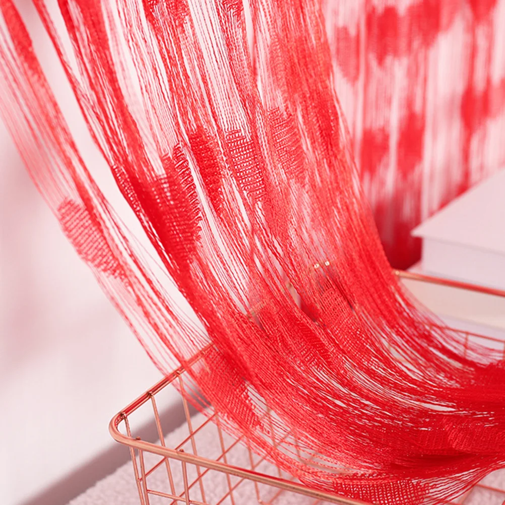 

2pcs Curtain For Door Heart Pattern Party Backdrop Wedding Decoration Valentine'S Day Wall Window Hanging Home Decor