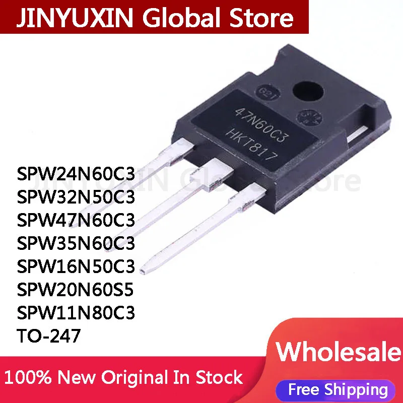 5Pcs SPW47N60C3 47N60 47N60C3 SPW35N60C3 35N60C3 SPW32N50C3 SPW24N60C3 24N60C3 SPW20N60S5 20N60S5 SPW16N50C3 SPW11N80C3 TO-247