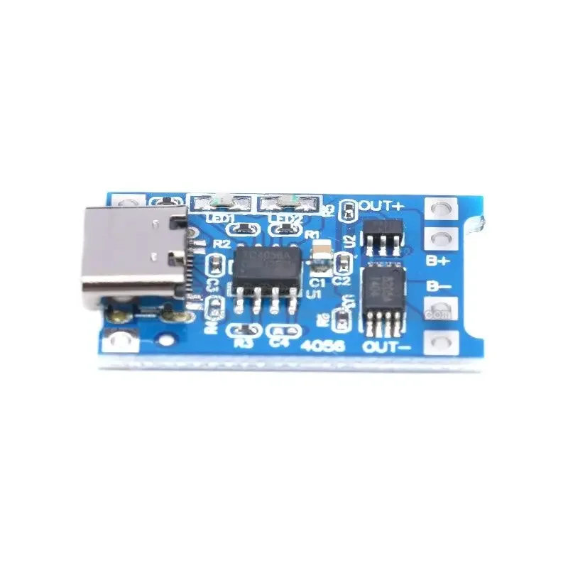 TP4056 1A lithium battery charging board module Type-C USB interface charging protection two-in-one