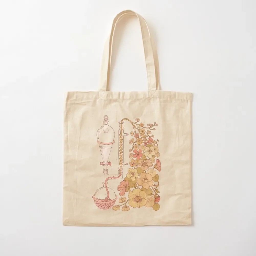 

Nasturtiums and Laboratory Glassware Tote Bag shopping bag logo shopping cart bags Canvas bag