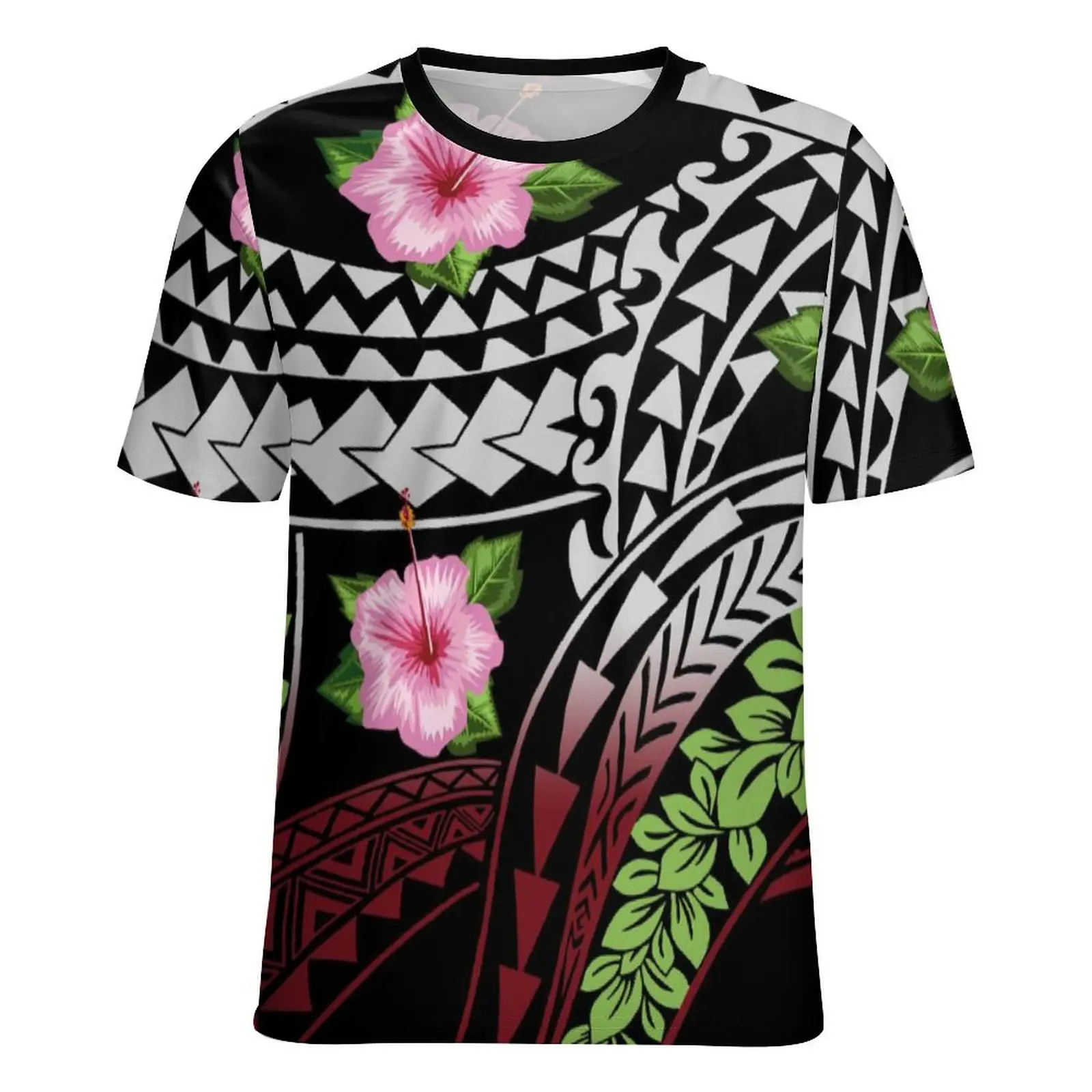 Polynesie Frauen träger los gekräuseltes Kleid unregelmäßigen Saum Samoa Männer T-Shirt Männer Tops lila Hawaii Paar Kostüm