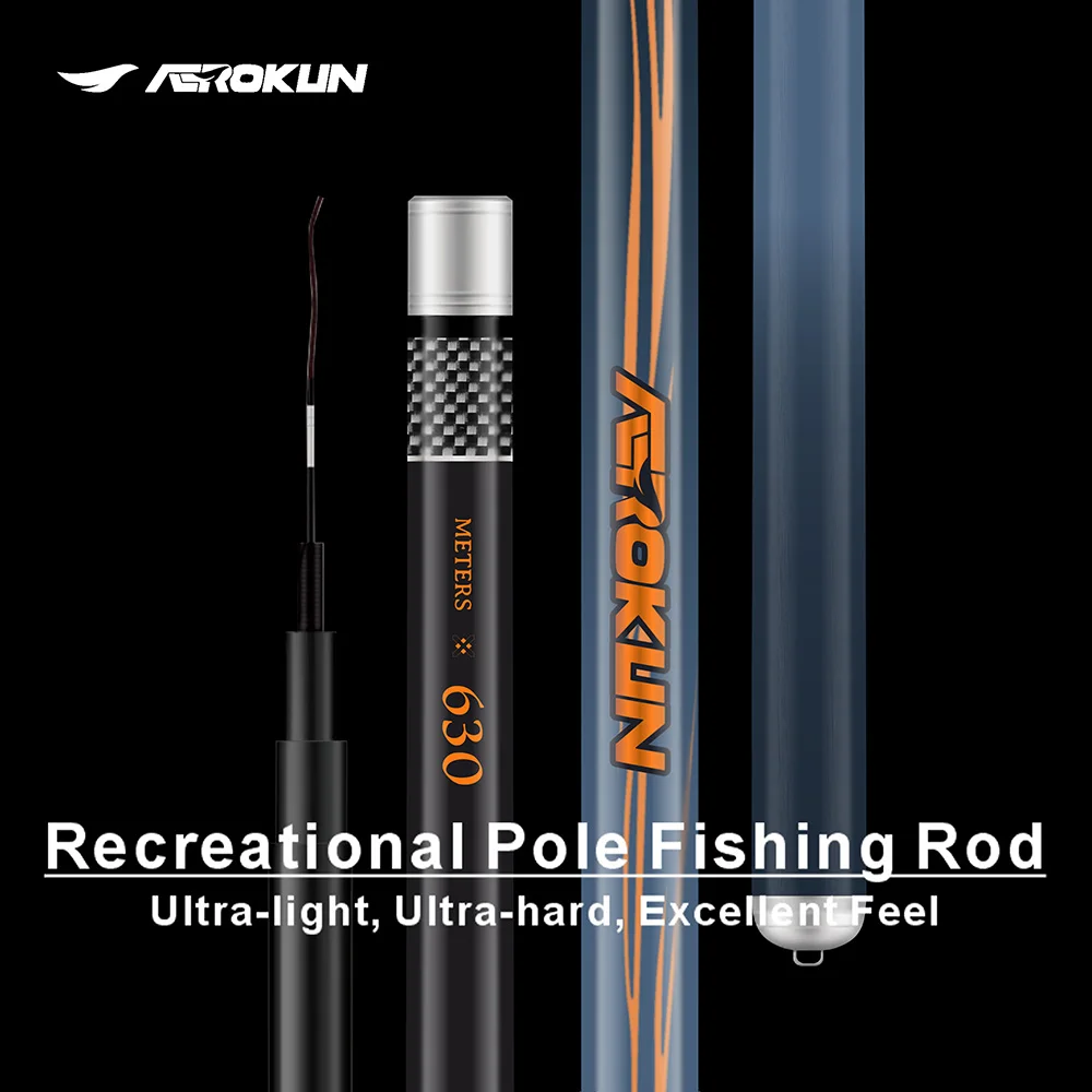 

6.3mFishing Rod Carbon Fiber 121cm Closed Length Telescopic Fishing Rod Large Object Rod