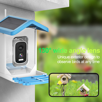 4MP Smart Bird Feeder Bird Box Camera Outdoor Solar Powered Wireless Bird Camera Auto Capture Video Bird Watching Camera