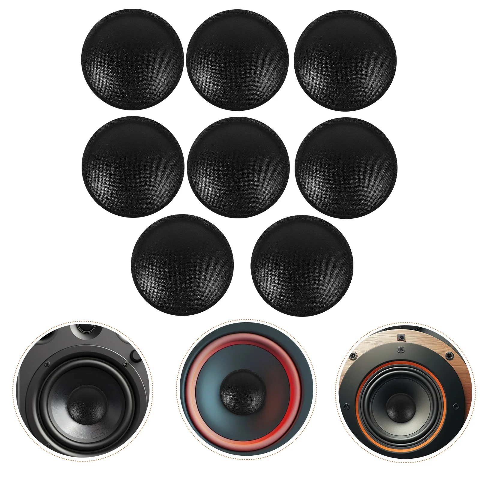

8pcs 45Mm Speaker Dust Cap Replacement Coil Cover For Subwoofer Audio Repair Durable Cloth Universal